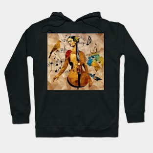 Abstract Image Of A Female With A Body Of A Violin Hoodie